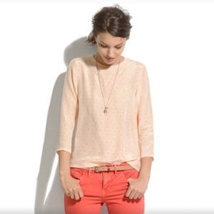MADEWELL Long Sleeve Polka Dot Blouse
